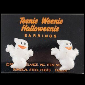 Teenie Weenie Halloweenie Ghost Earrings